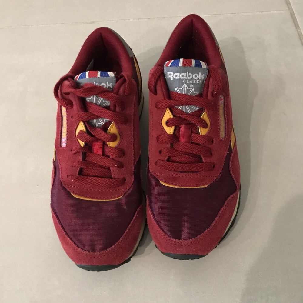REEBOK Kids Unisex Burgundy Suede Fabric Mix Sneakers  | 5 - Picture 5 of 14